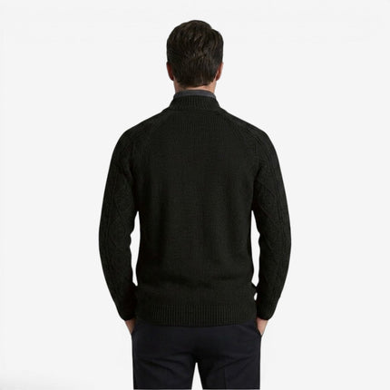Men's Cable Knit Cardigan in Regular Fit – Heritage Button Front