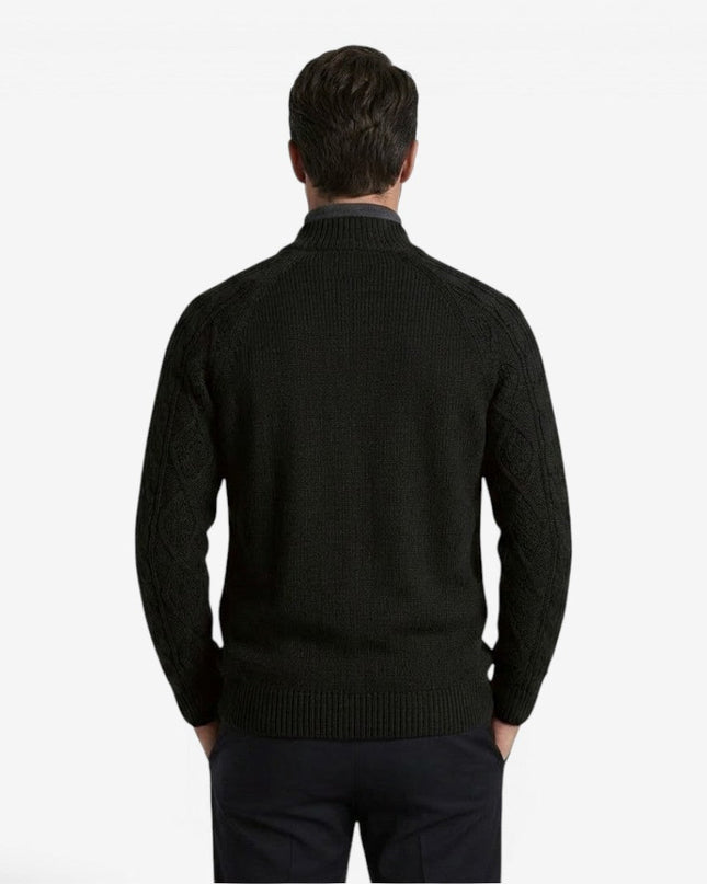 Men's Cable Knit Cardigan in Regular Fit – Heritage Button Front