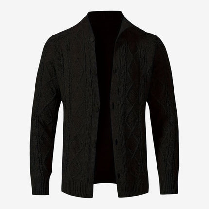 Men's Cable Knit Cardigan in Regular Fit – Heritage Button Front