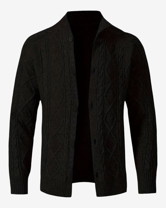 Men's Cable Knit Cardigan in Regular Fit – Heritage Button Front