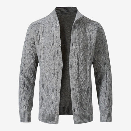 Men's Cable Knit Cardigan in Regular Fit – Heritage Button Front