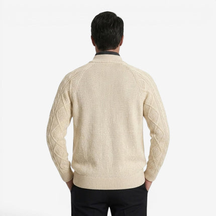 Men's Cable Knit Cardigan in Regular Fit – Heritage Button Front
