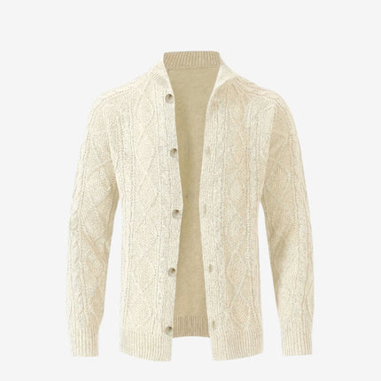 Men's Cable Knit Cardigan in Regular Fit – Heritage Button Front