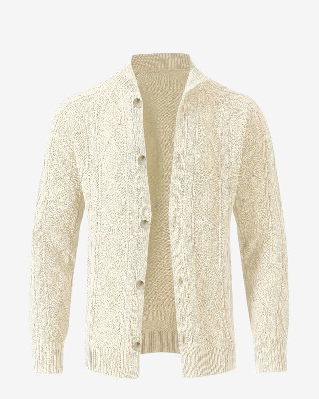 Men's Cable Knit Cardigan in Regular Fit – Heritage Button Front