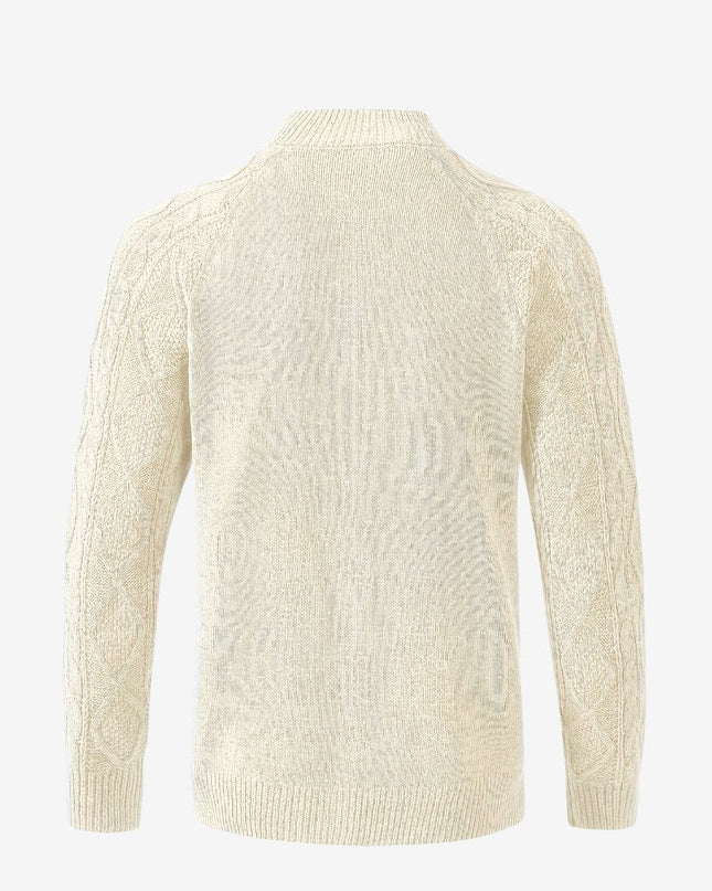 Men's Cable Knit Cardigan in Regular Fit – Heritage Button Front