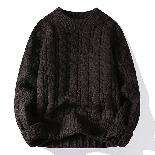 Men's Cable Knit Jumper – Classic Fit Textured Knit
