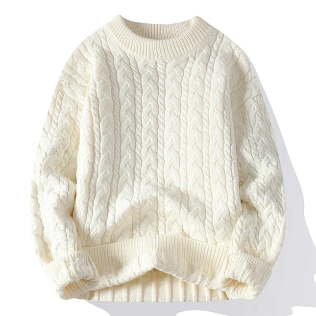 Men's Cable Knit Jumper – Classic Fit Textured Knit
