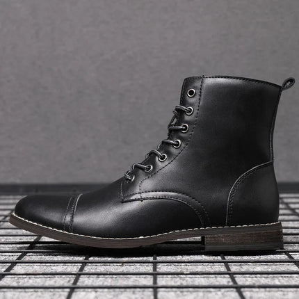 Men's Cap Toe Work Boots – Heritage Lace-Up Ankle Design