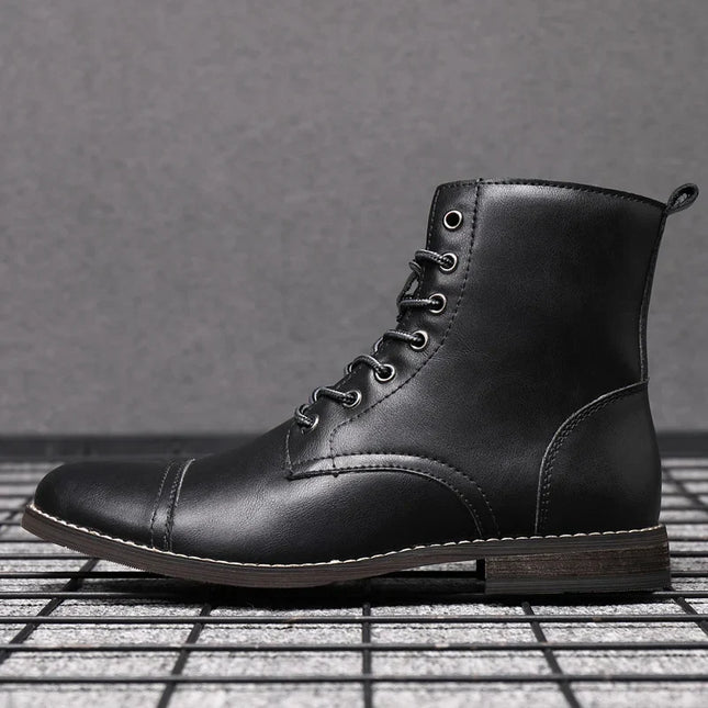 Men's Cap Toe Work Boots – Heritage Lace-Up Ankle Design
