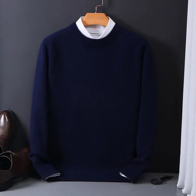 Men's Cashmere Jumper in Regular Fit – Refined Crew Neck