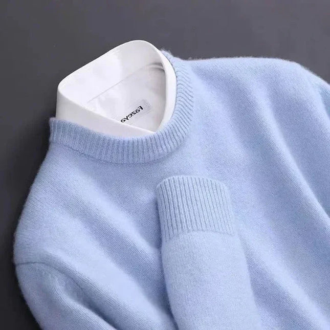 Men's Cashmere Jumper in Regular Fit – Refined Crew Neck