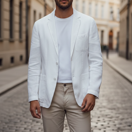 Men's Casual Blazer – Tailored Fit Single-Breasted Jacket