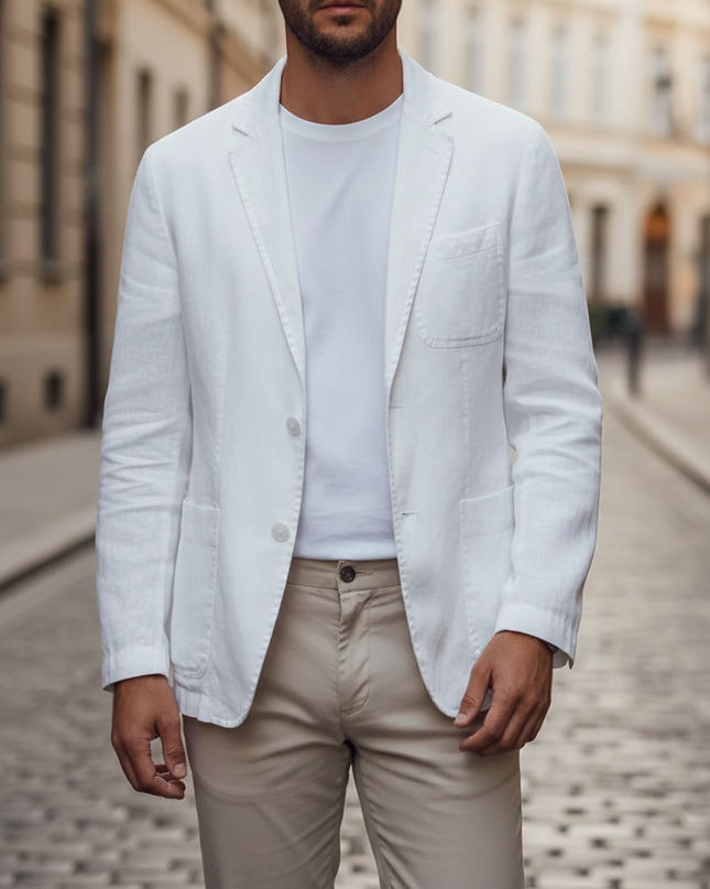Men's Casual Blazer – Tailored Fit Single-Breasted Jacket