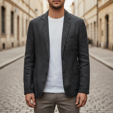 Men's Casual Blazer – Tailored Fit Single-Breasted Jacket