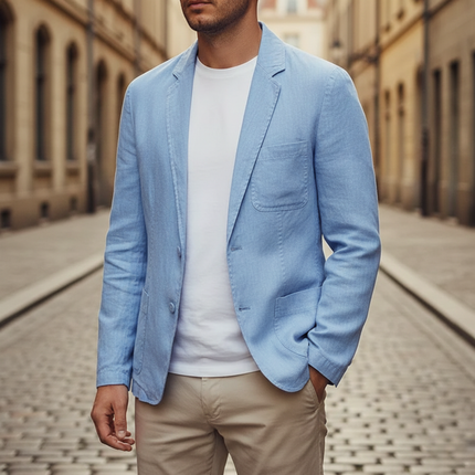 Men's Casual Blazer – Tailored Fit Single-Breasted Jacket