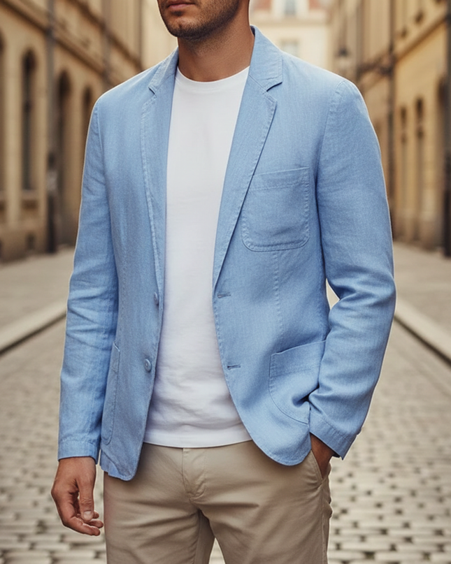 Men's Casual Blazer – Tailored Fit Single-Breasted Jacket
