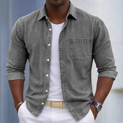 Men's Casual Button-Up Shirt – Relaxed Everyday Pocket Fit