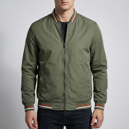 Men's Classic Bomber Jacket – Lightweight Zip-Front Everyday Layer