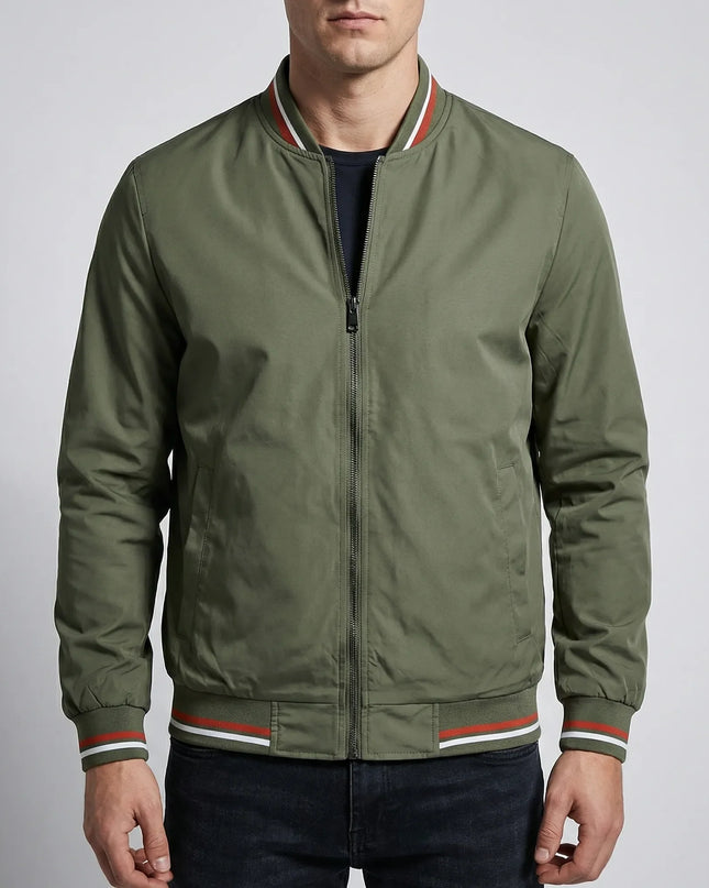 Men's Classic Bomber Jacket – Lightweight Zip-Front Everyday Layer