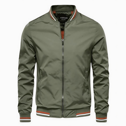Men's Classic Bomber Jacket – Lightweight Zip-Front Everyday Layer