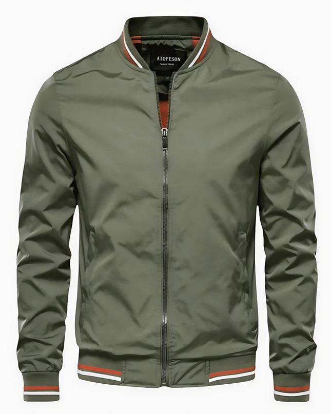 Men's Classic Bomber Jacket – Lightweight Zip-Front Everyday Layer