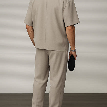 Men's Co-Ord Set in Relaxed Tailored Cut – Short-Sleeve Two Piece