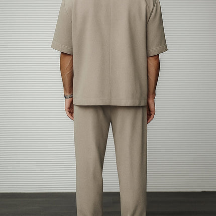 Men's Co-Ord Set in Relaxed Tailored Cut – Short-Sleeve Two Piece
