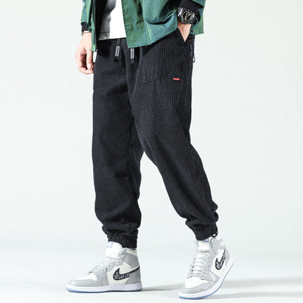 Men's Corduroy Trousers in Relaxed Fit – Elasticated Cuff Cut