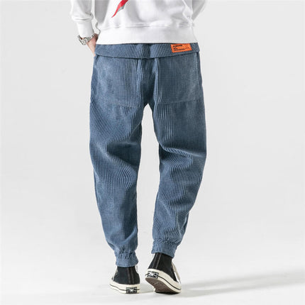Men's Corduroy Trousers in Relaxed Fit – Elasticated Cuff Cut