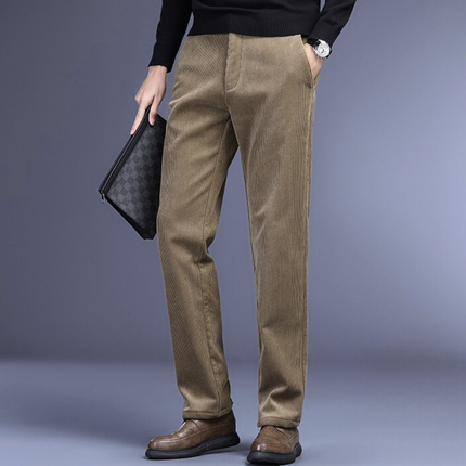 Men's Corduroy Trousers – Straight Fit Smart Casual Style