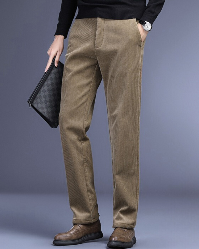 Men's Corduroy Trousers – Straight Fit Smart Casual Style