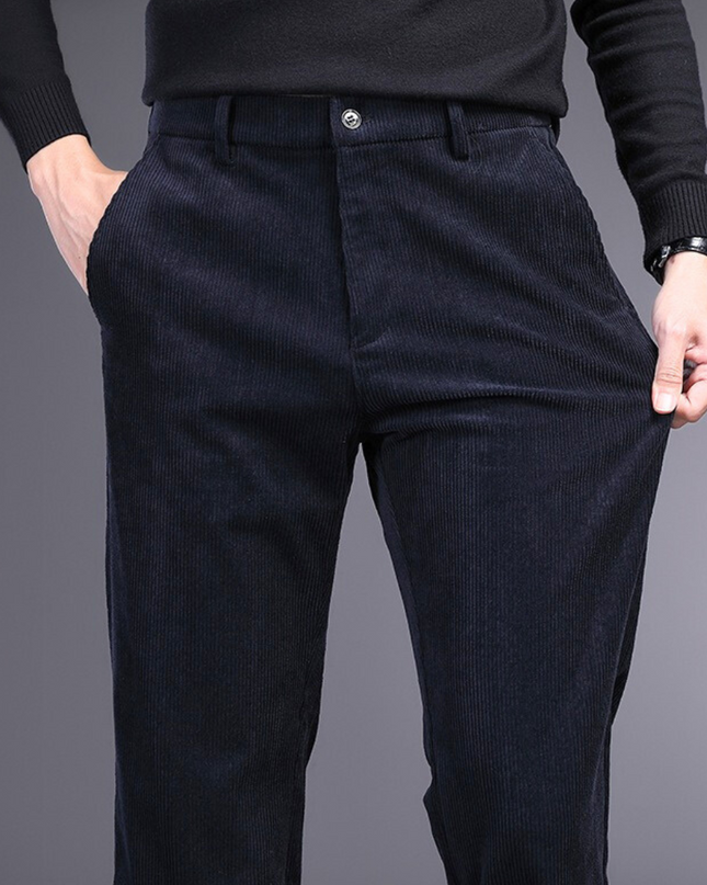 Men's Corduroy Trousers – Straight Fit Smart Casual Style