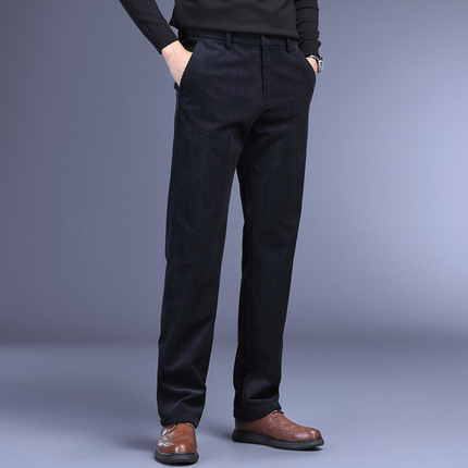 Men's Corduroy Trousers – Straight Fit Smart Casual Style