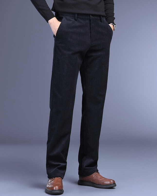 Men's Corduroy Trousers – Straight Fit Smart Casual Style