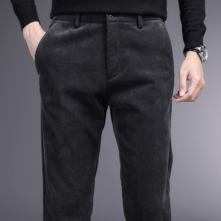 Men's Corduroy Trousers – Straight Fit Smart Casual Style