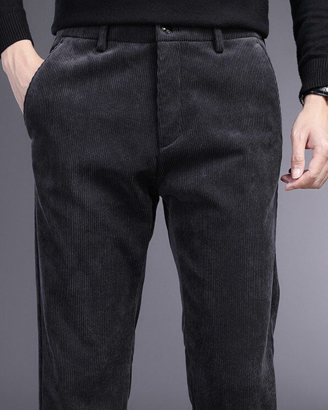 Men's Corduroy Trousers – Straight Fit Smart Casual Style