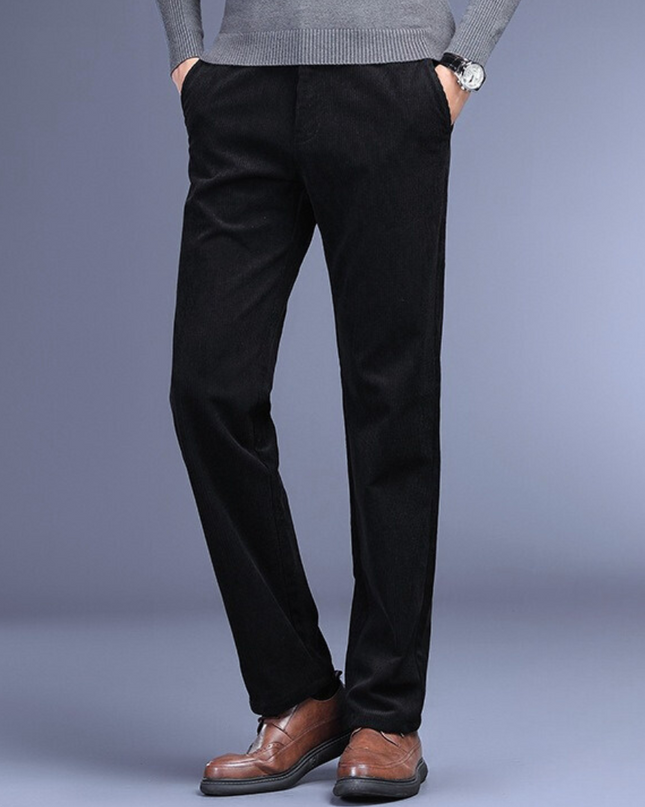 Men's Corduroy Trousers – Straight Fit Smart Casual Style