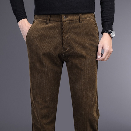 Men's Corduroy Trousers – Straight Fit Smart Casual Style
