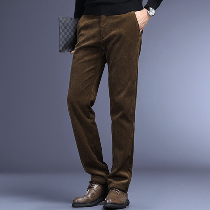 Men's Corduroy Trousers – Straight Fit Smart Casual Style