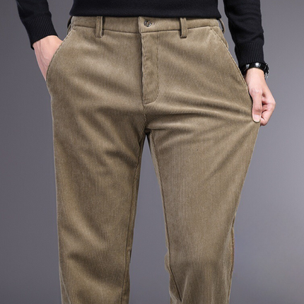Men's Corduroy Trousers – Straight Fit Smart Casual Style