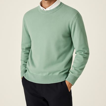 Men's Crew Neck Jumper – Fine Knit Classic Everyday Style