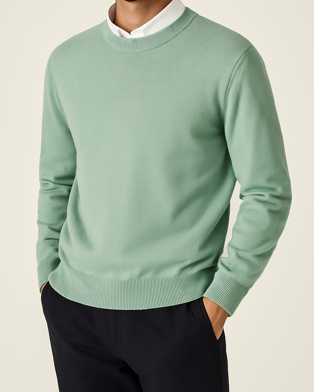 Men's Crew Neck Jumper – Fine Knit Classic Everyday Style