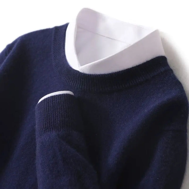 Men's Crew Neck Jumper – Fine Knit Classic Everyday Style