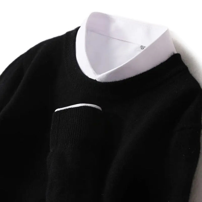 Men's Crew Neck Jumper – Fine Knit Classic Everyday Style