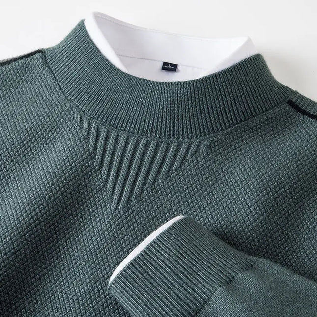 Men's Crew Neck Jumper – Fine Knit Smart Casual Style