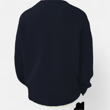 Men's Crew Neck Jumper – Relaxed Fit Textured Knit