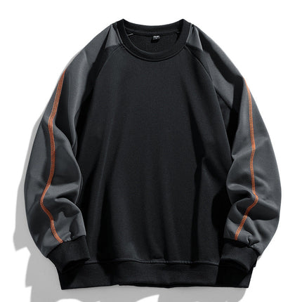 Men's Crew Neck Sweatshirt – Relaxed Fit Colour Block Style
