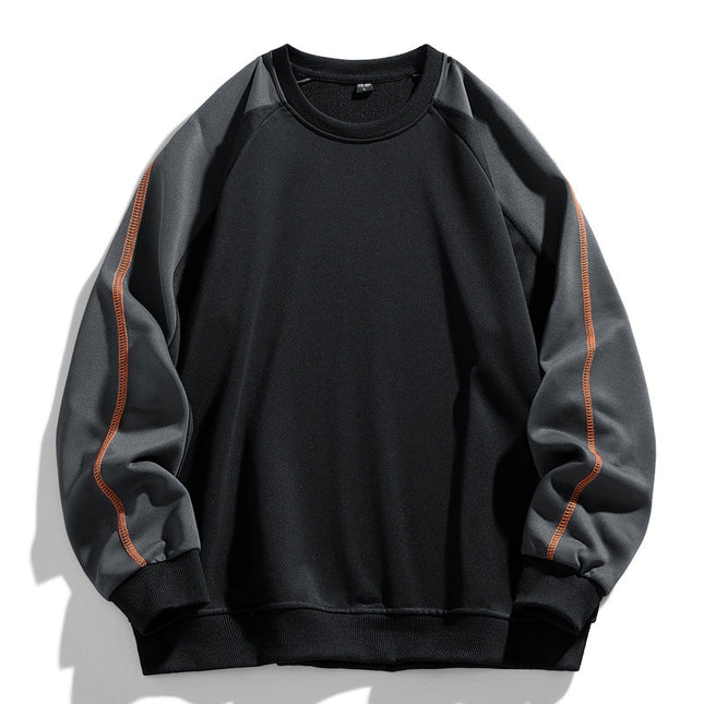 Men's Crew Neck Sweatshirt – Relaxed Fit Colour Block Style