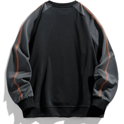 Men's Crew Neck Sweatshirt – Relaxed Fit Colour Block Style