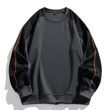 Men's Crew Neck Sweatshirt – Relaxed Fit Colour Block Style